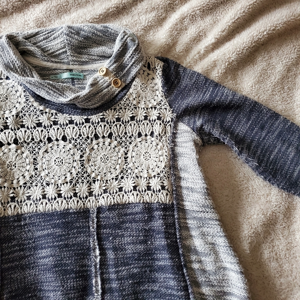Maurice's knit and lace sweater